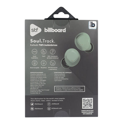 Audifonos Inalambricos Tws Soul Track STF - Billboard 40hrs Uso ENC Protección IPX4 Verde