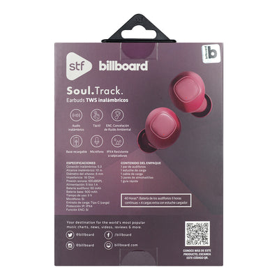 Audifonos Inalambricos Tws Soul Track STF - Billboard 40hrs Uso ENC Protección IPX4 Vino