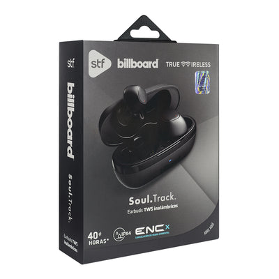Audifonos Inalambricos Tws Soul Track STF - Billboard 40hrs Uso ENC Protección IPX4 Negro