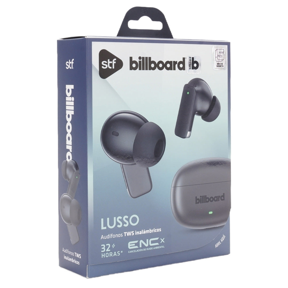 Audifonos Inalambricos Tws Lusso STF - Billboard 32hrs Uso ENC Negro