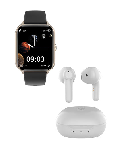 Combo STF Smartwatch Reloj Kronos Blaze + Audífonos True Wireless Kun