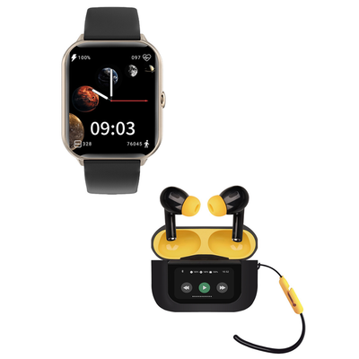 Kit Smartwatch Kronos Blaze 1.96" + Audífonos Tracker