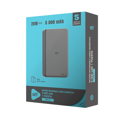 Batería Portátil Power Bank STF 5000 mAh 20W MagSafe Carga Ultra Rápida
