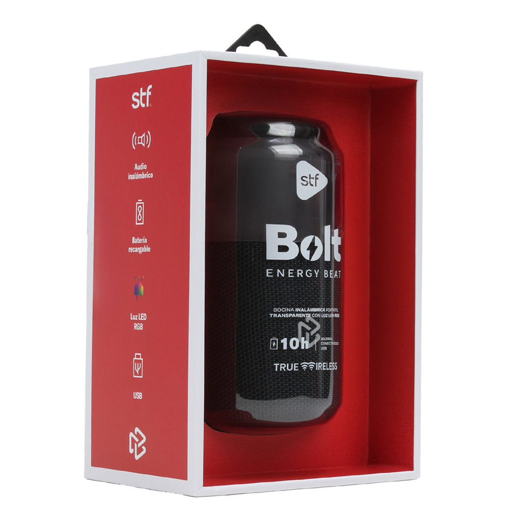Bocina Portátil Bolt STF 5W 10hrs Uso Función Tws Protección IPX3 Negro
