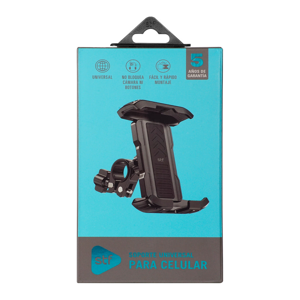 Soporte Celular Universal 360°  STF Antivibración para Moto, Bici, Carrito