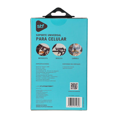 Soporte Celular Universal 360°  STF Antivibración para Moto, Bici, Carrito