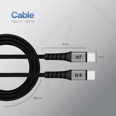 Kit STF Batería Portátil 10 000 mAh + Cable 65W de 1.8 M