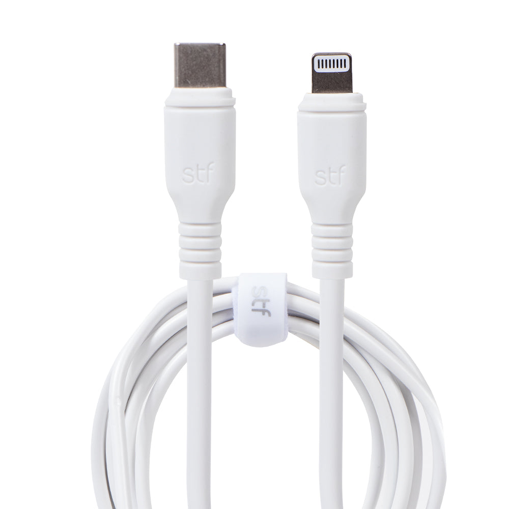 Cable Tipo C a Lightning STF 1.8m Carga Ultra Rápida 3A MFi Certificado