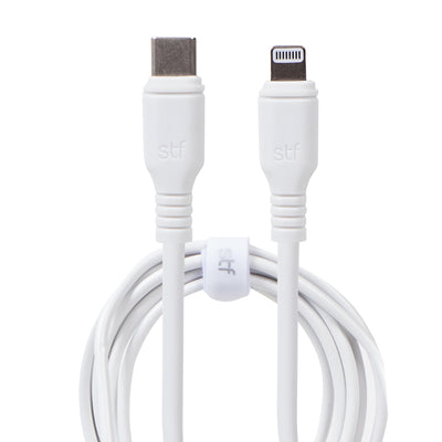 Cable Tipo C a Lightning STF 1.8m Carga Ultra Rápida 3A MFi Certificado