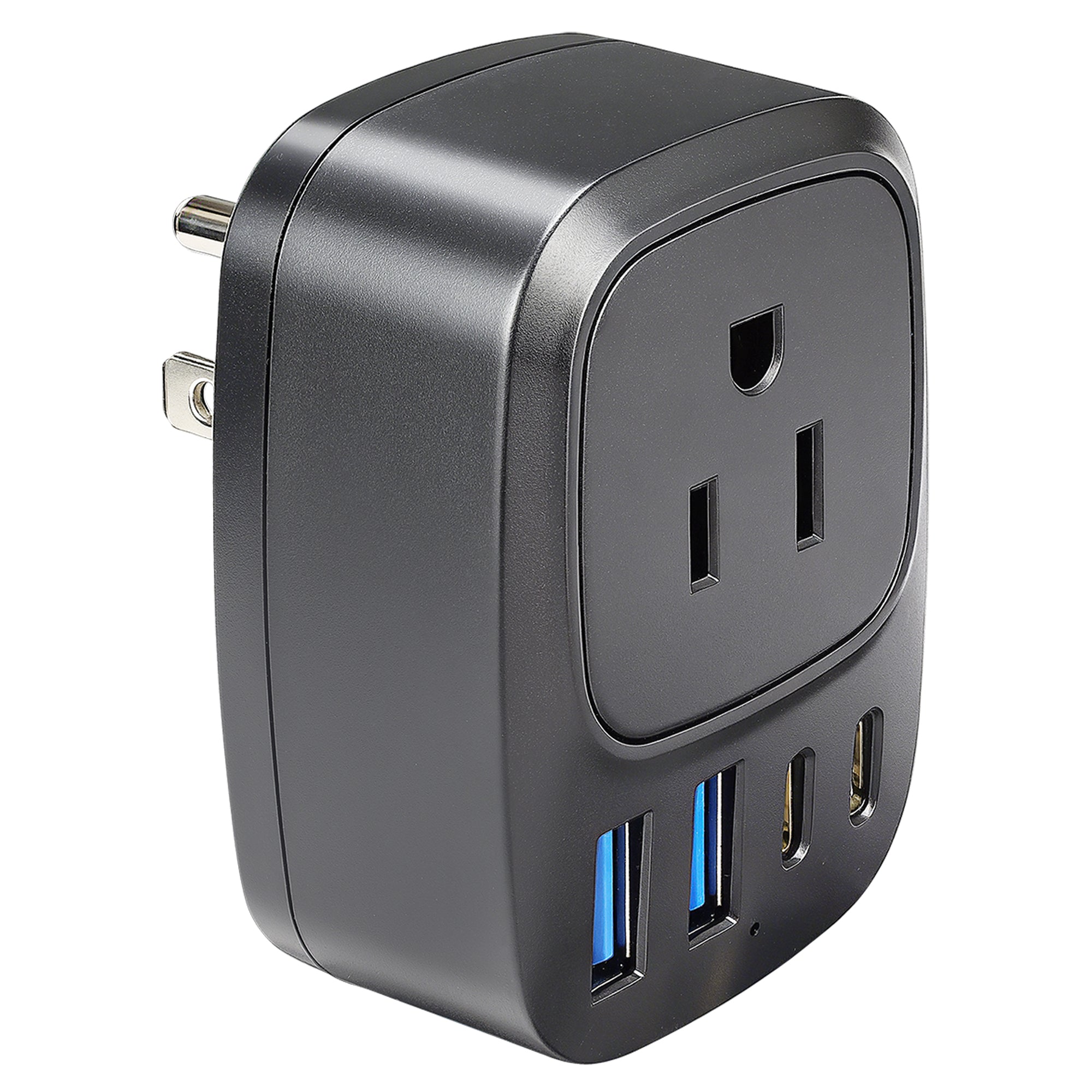 Contacto pared STF GaN 30W USB y USB-C - Carga ultra rápida 5 dispositivos