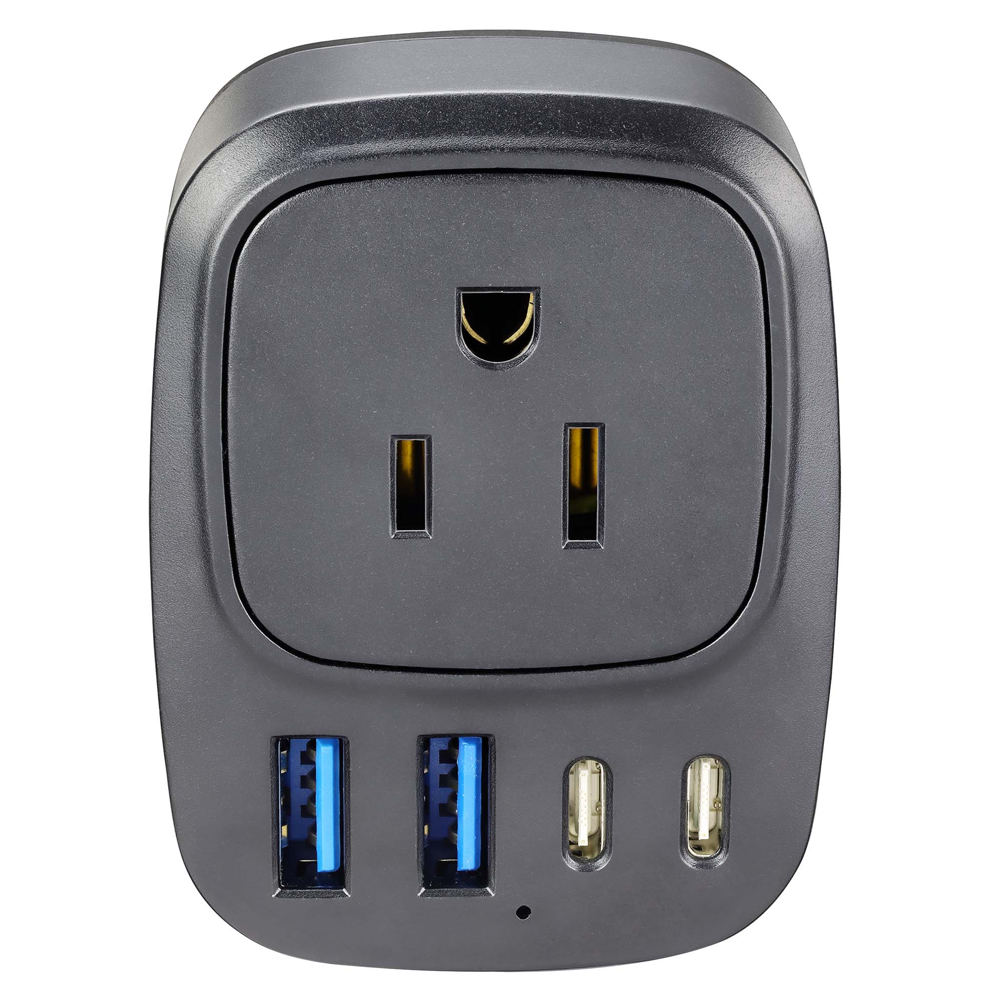 Contacto pared STF GaN 30W USB y USB-C - Carga ultra rápida 5 dispositivos