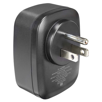 Contacto pared STF GaN 30W USB y USB-C - Carga ultra rápida 5 dispositivos
