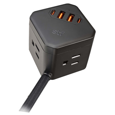 Multicontacto con extensión eléctrica STF GaN 30W USB y USB-C | Carga ultra rápida
