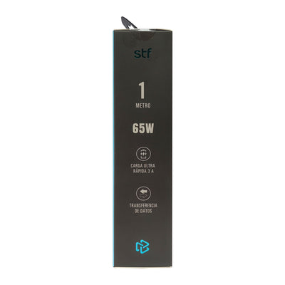 Cable Magnético Tipo C a Tipo C STF Carga Rápida, 65W, Transferencia de datos, Morado