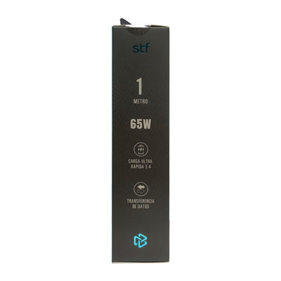 Cable Magnético Tipo C a Tipo C STF Carga Rápida, 65W, Transferencia de datos, Negro