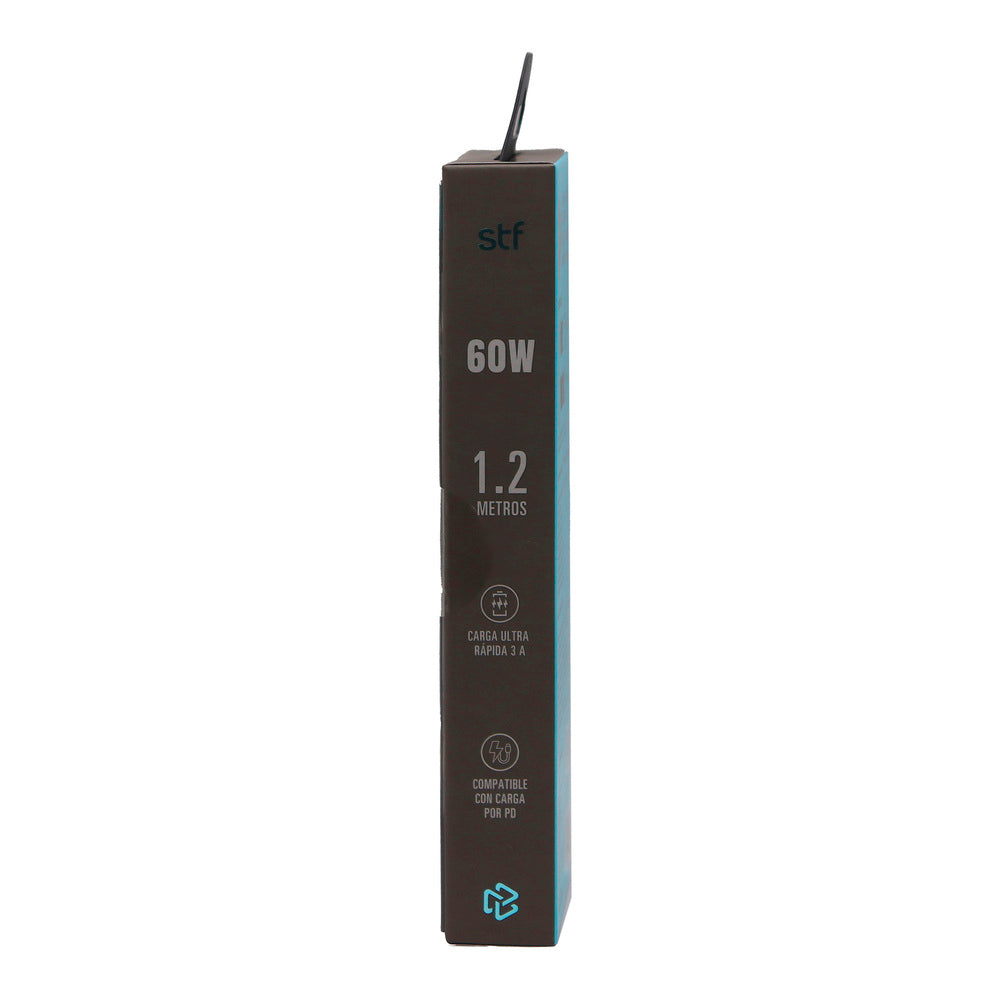Cable Sujetador Tipo C STF 60W, Carga Rápida, Uso al Cuello, 120 cm