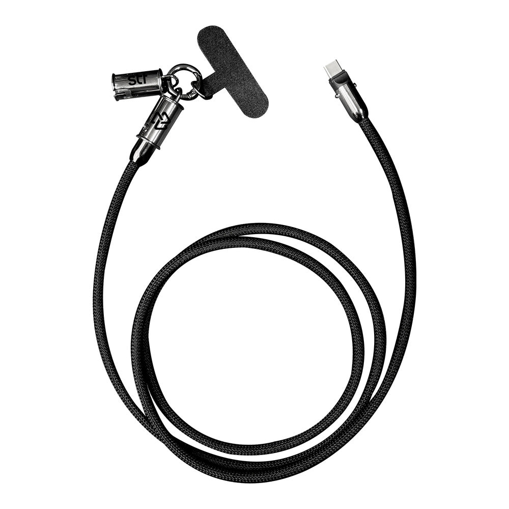 Cable Sujetador Tipo C STF 60W, Carga Rápida, Uso al Cuello, 120 cm