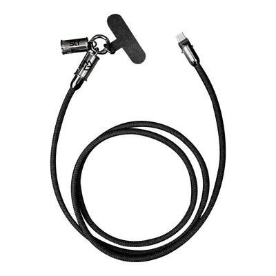 Cable Sujetador Tipo C STF 60W, Carga Rápida, Uso al Cuello, 120 cm