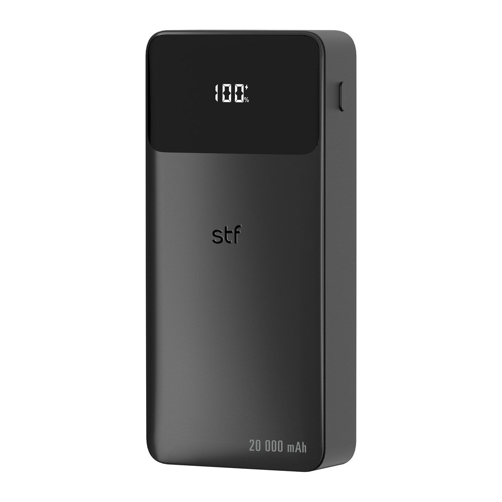 Batería Portátil Power Bank STF 20000 mAh 22W Cables Incluidos Tipo C y Lightning