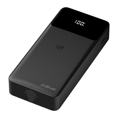 Batería Portátil Power Bank STF 20000 mAh 22W Cables Incluidos Tipo C y Lightning
