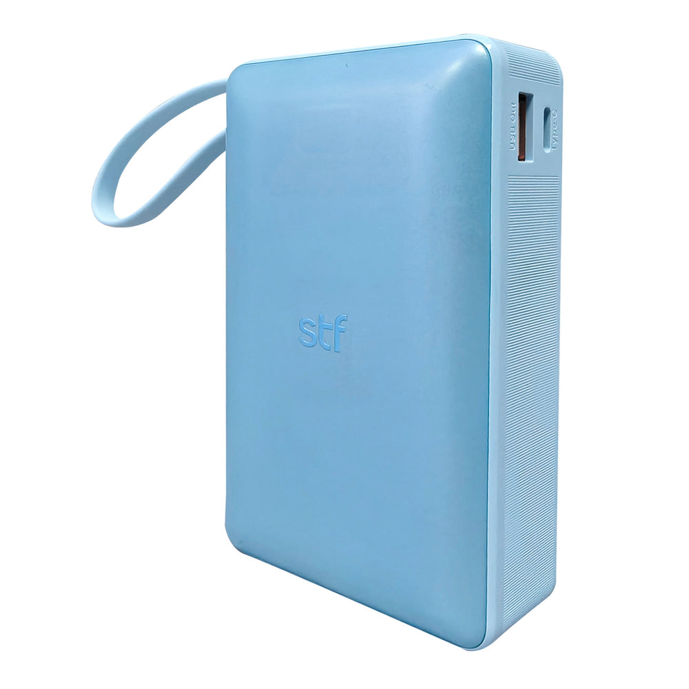 Batería Portátil Power Bank STF 20000 mAh 20W PD Cable tipo C Azul