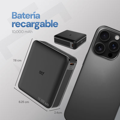 Batería Portátil Power Bank STF 10000 mAh 22W Carga Ultra Rápida