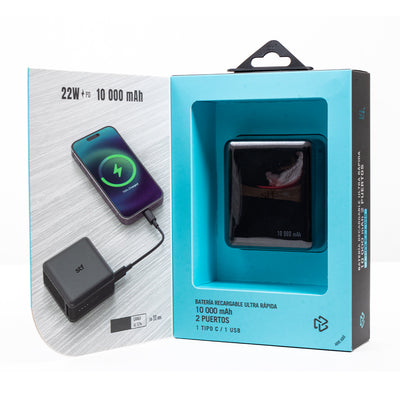 Batería Portátil Power Bank STF 10000 mAh 22W Carga Ultra Rápida