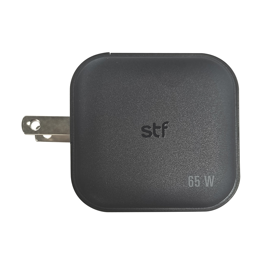 Cargador Pared STF GaN 65W 3 Salidas + Adaptadores UK/EU/AU Carga Ultra Rápida