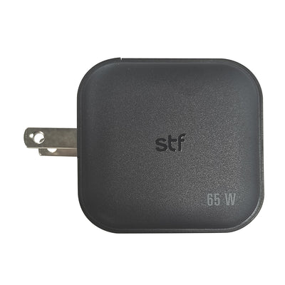 Cargador Pared STF GaN 65W 3 Salidas + Adaptadores UK/EU/AU Carga Ultra Rápida