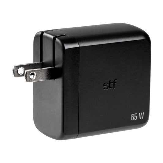 Cargador Pared GaN 65W 3 Salidas Tipo C Dual + USB Carga Ultra Rápida