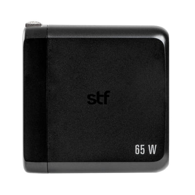 Cargador Pared STF GaN 65W 3 Salidas Tipo C Dual + USB Carga Ultra Rápida