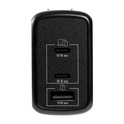 Cargador Pared STF GaN 65W 3 Salidas Tipo C Dual + USB Carga Ultra Rápida