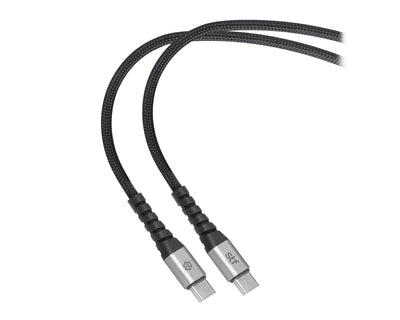Cable Tipo C a Tipo C STF 30W Carga Rápida PD 1.8m Textil/Aluminio