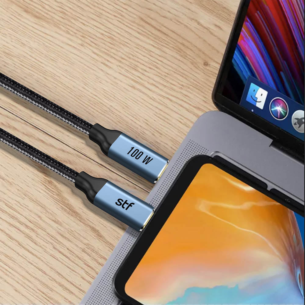 Cable USB C a C STF 100W 4K UHD 1.8m Super Carga Ultra Rápida y Video