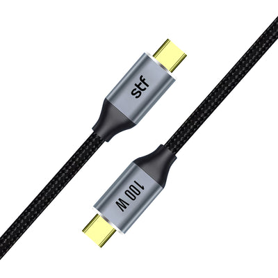 Cable USB C a C STF 100W 4K UHD 1.8m Super Carga Ultra Rápida y Video