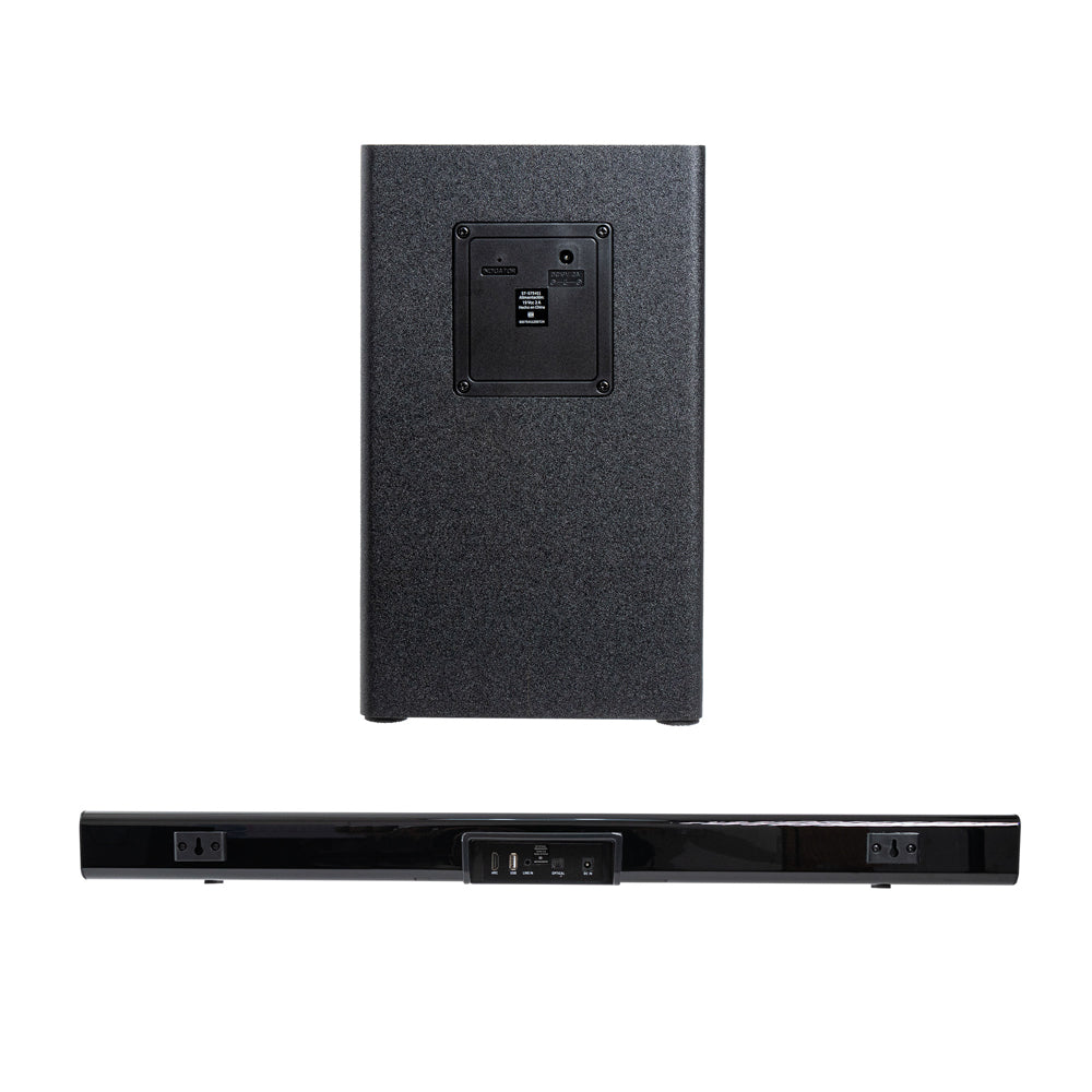 Barra de Sonido Blade Max 2.1 STF 60W Subwoofer Inalámbrico HDMI OPTICO 3.5mm AUX USB