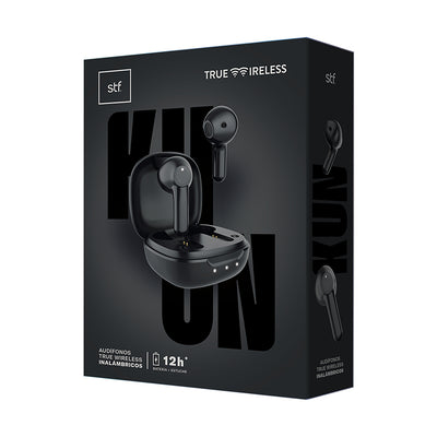 Audifonos Inalambricos Tws Kun STF 12hrs Uso Negro