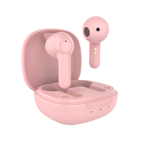 Audífonos inalámbricos TWS Kun: 12 hrs uso, Rosa