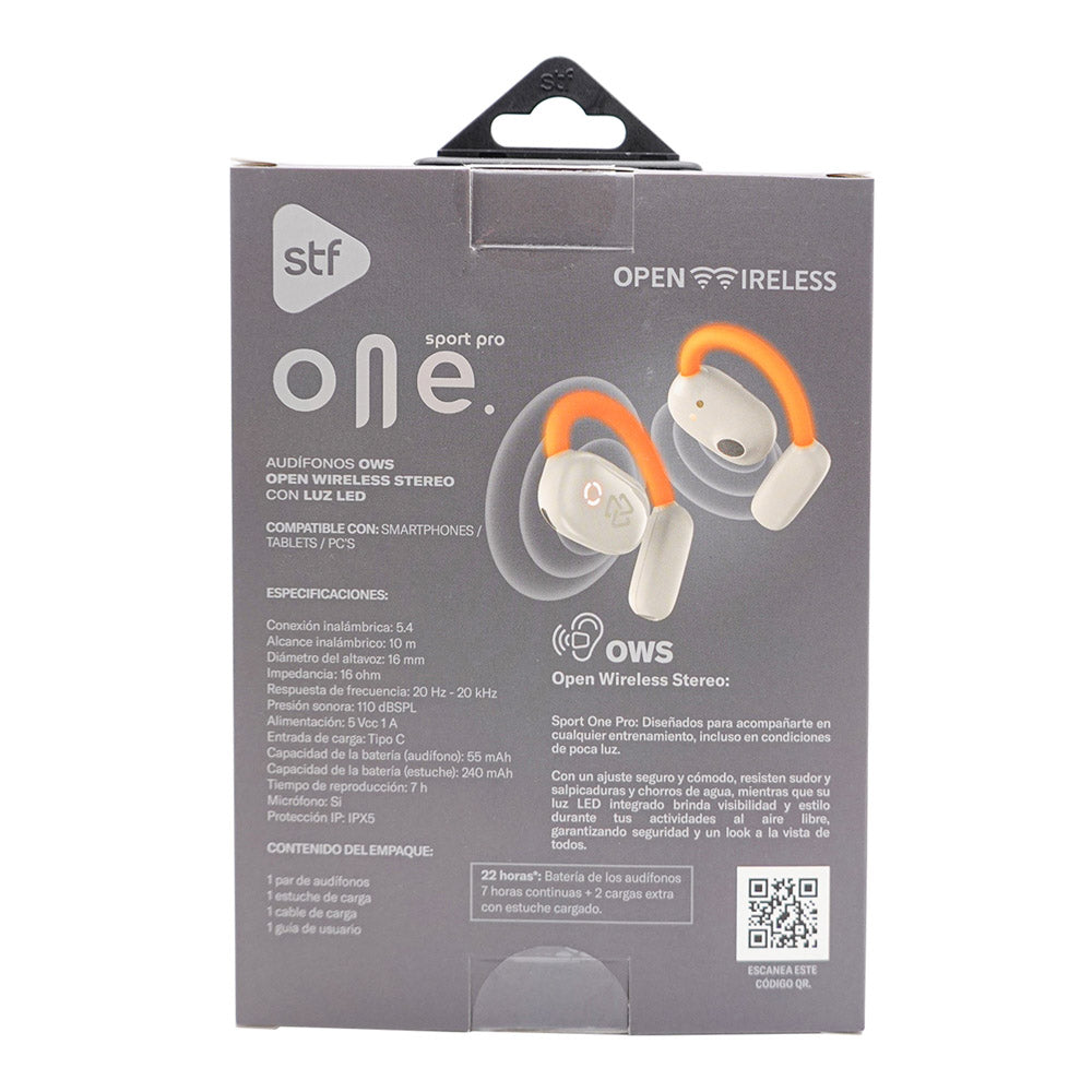Audífonos STF Sport One Pro: OWS, Batería 22 Hrs, IPX5 – Stf