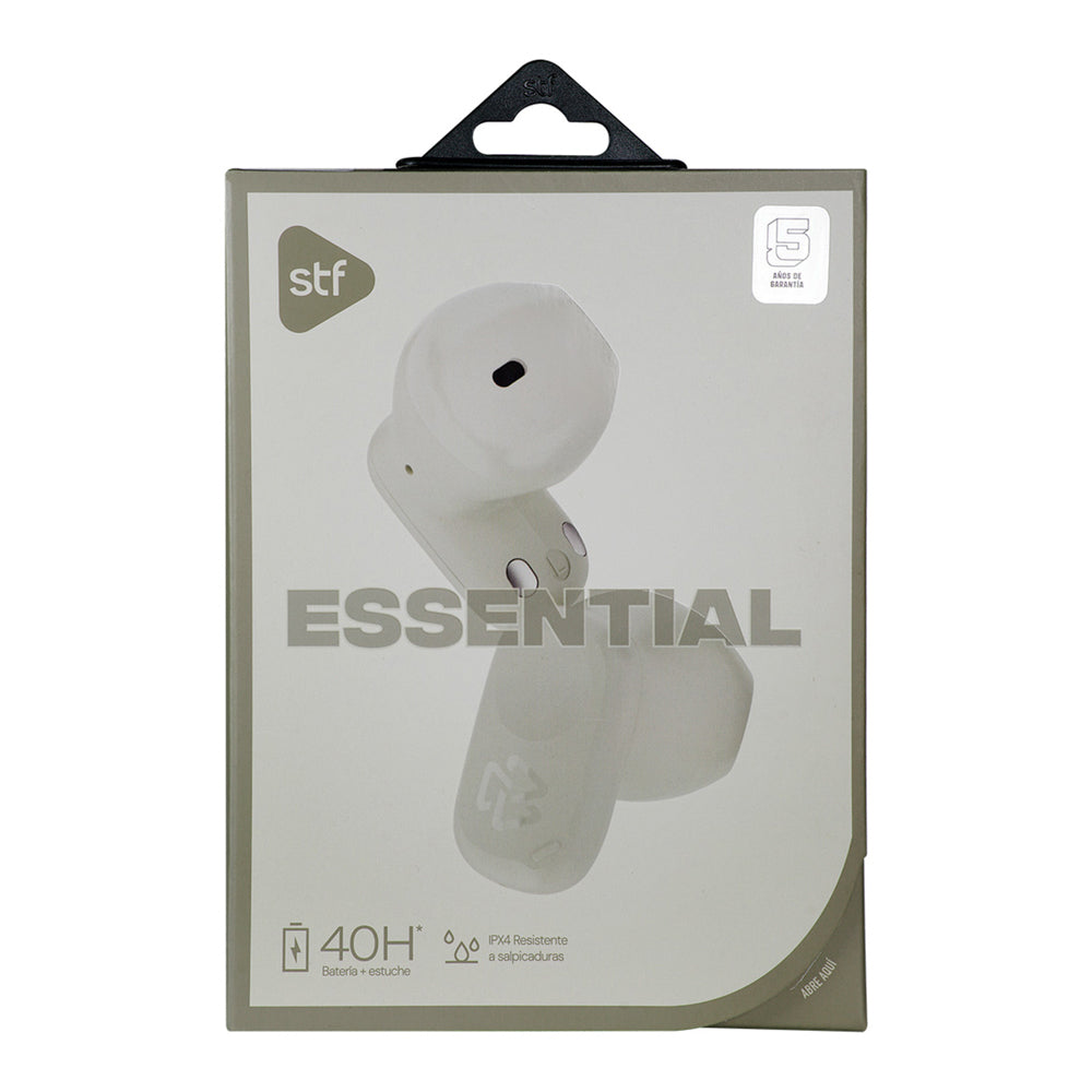 Audifonos Inalambricos Tws Essential STF 40hrs Uso Protección IPX4 Blanco