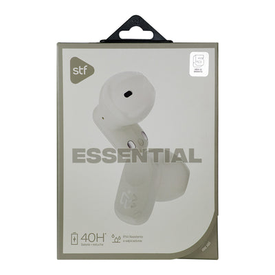 Audifonos Inalambricos Tws Essential STF 40hrs Uso Protección IPX4 Blanco