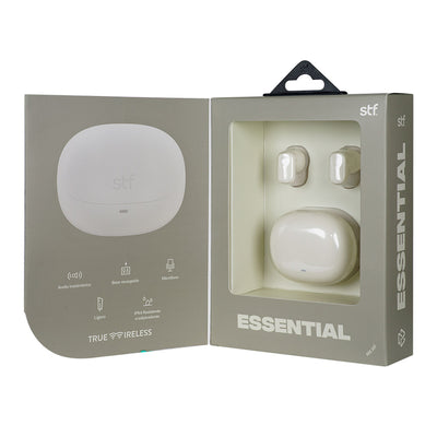 Audifonos Inalambricos Tws Essential STF 40hrs Uso Protección IPX4 Blanco