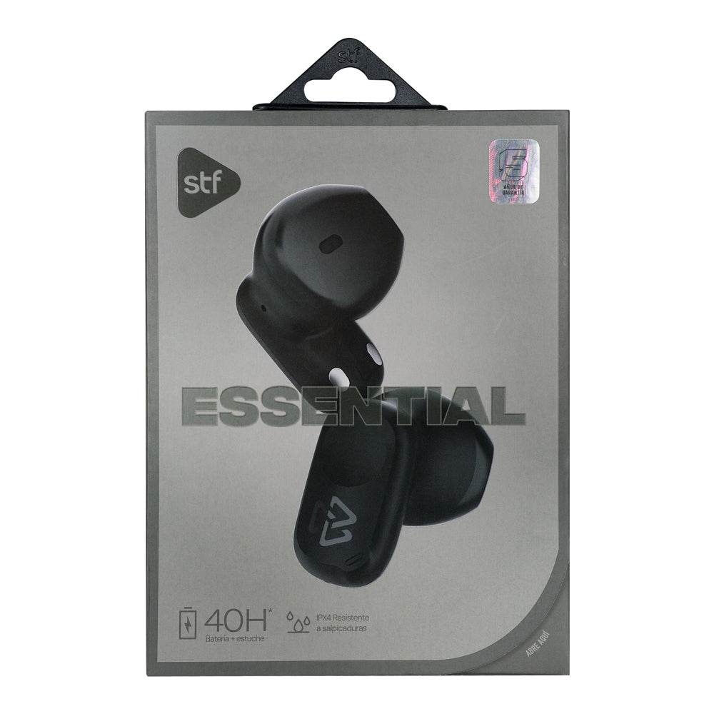 Audifonos Inalambricos Tws Essential STF 40hrs Uso Protección IPX4 Negro