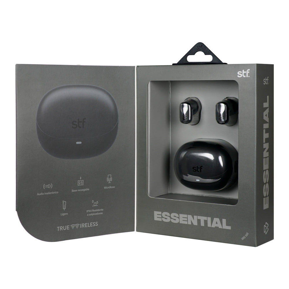 Audifonos Inalambricos Tws Essential STF 40hrs Uso Protección IPX4 Negro