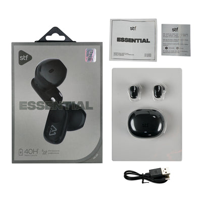 Audifonos Inalambricos Tws Essential STF 40hrs Uso Protección IPX4 Negro