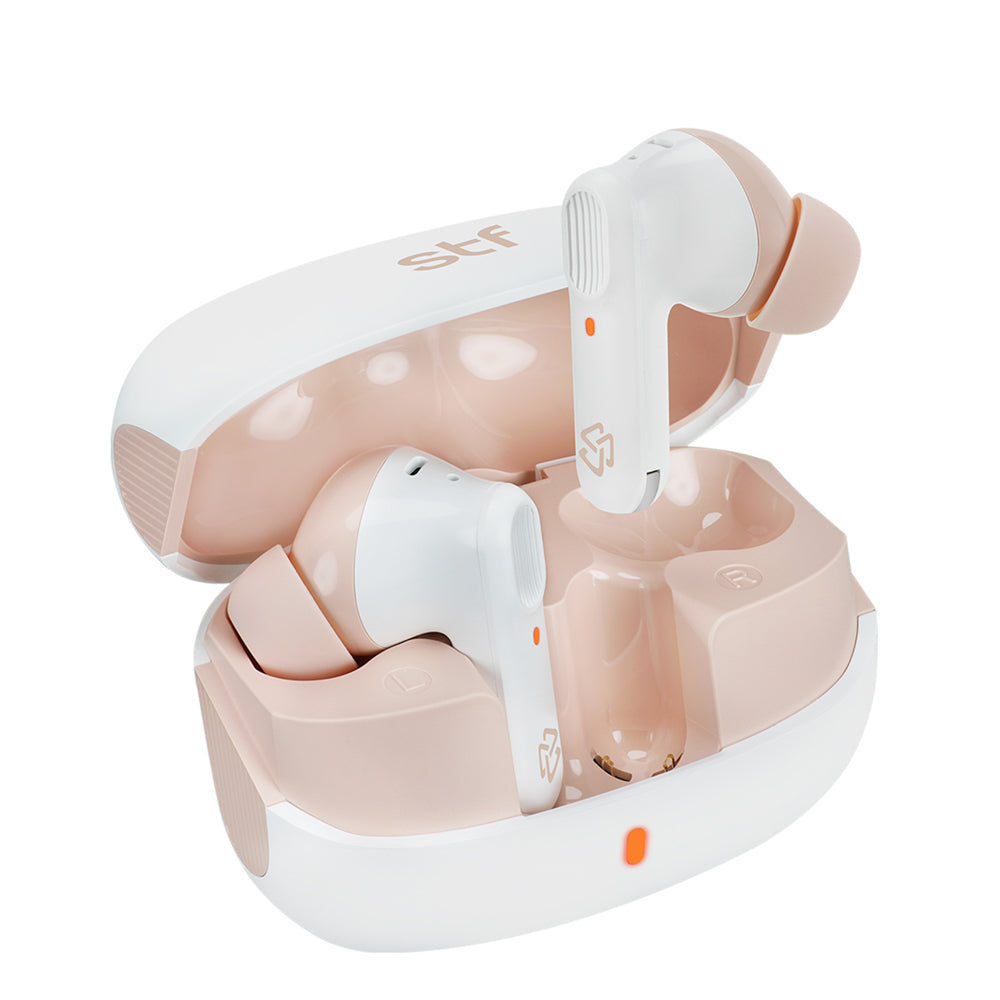 Audifonos Inalambricos Tws Pure STF 12hrs Uso Proteccion IPX4 Blanco