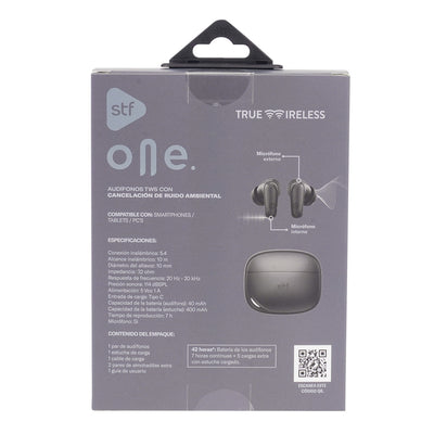 Audifonos Inalambricos Tws One STF 42hrs Uso ENC 4 Micrófonos Protección IPX4 Negro