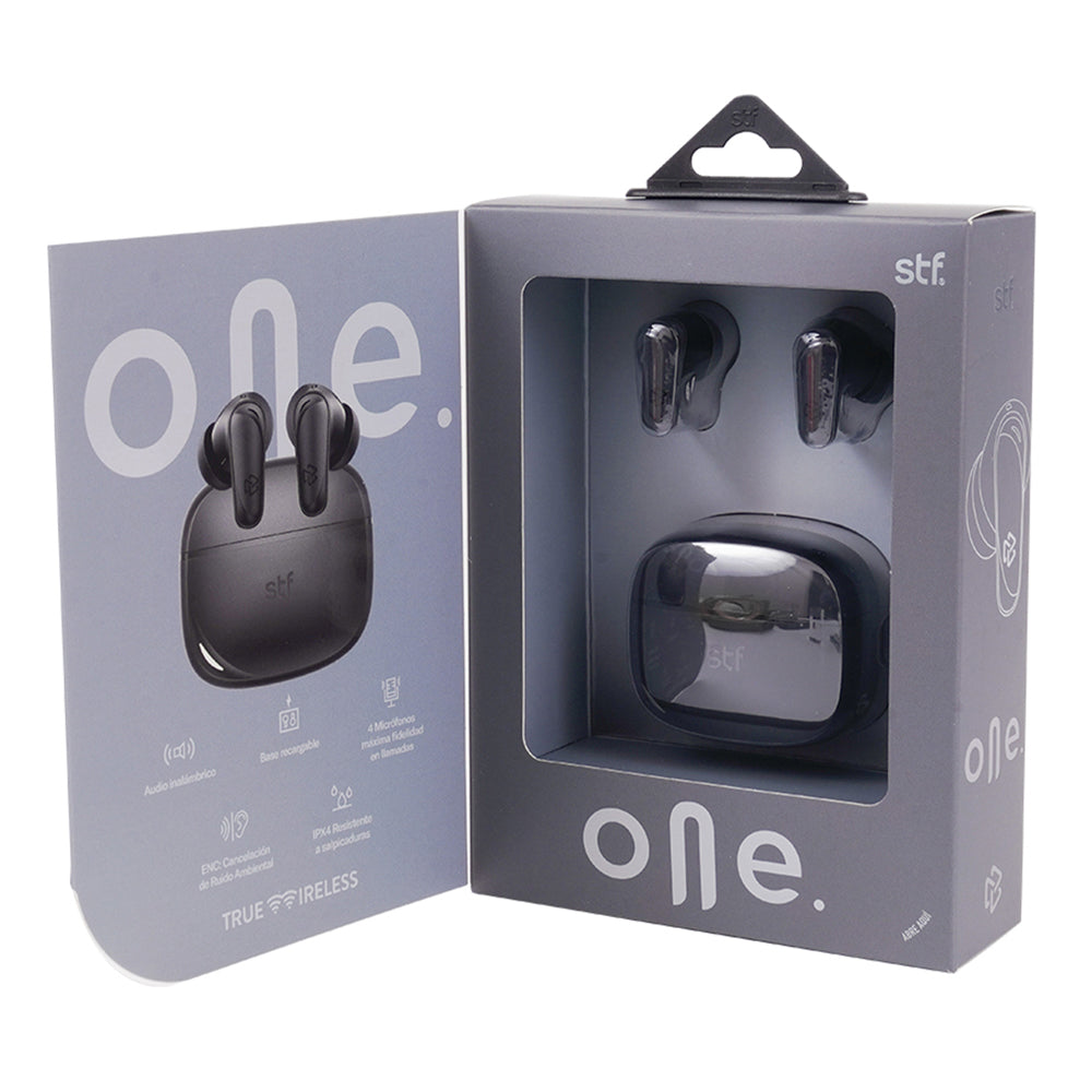 Audifonos Inalambricos Tws One STF 42hrs Uso ENC 4 Micrófonos Protección IPX4 Negro