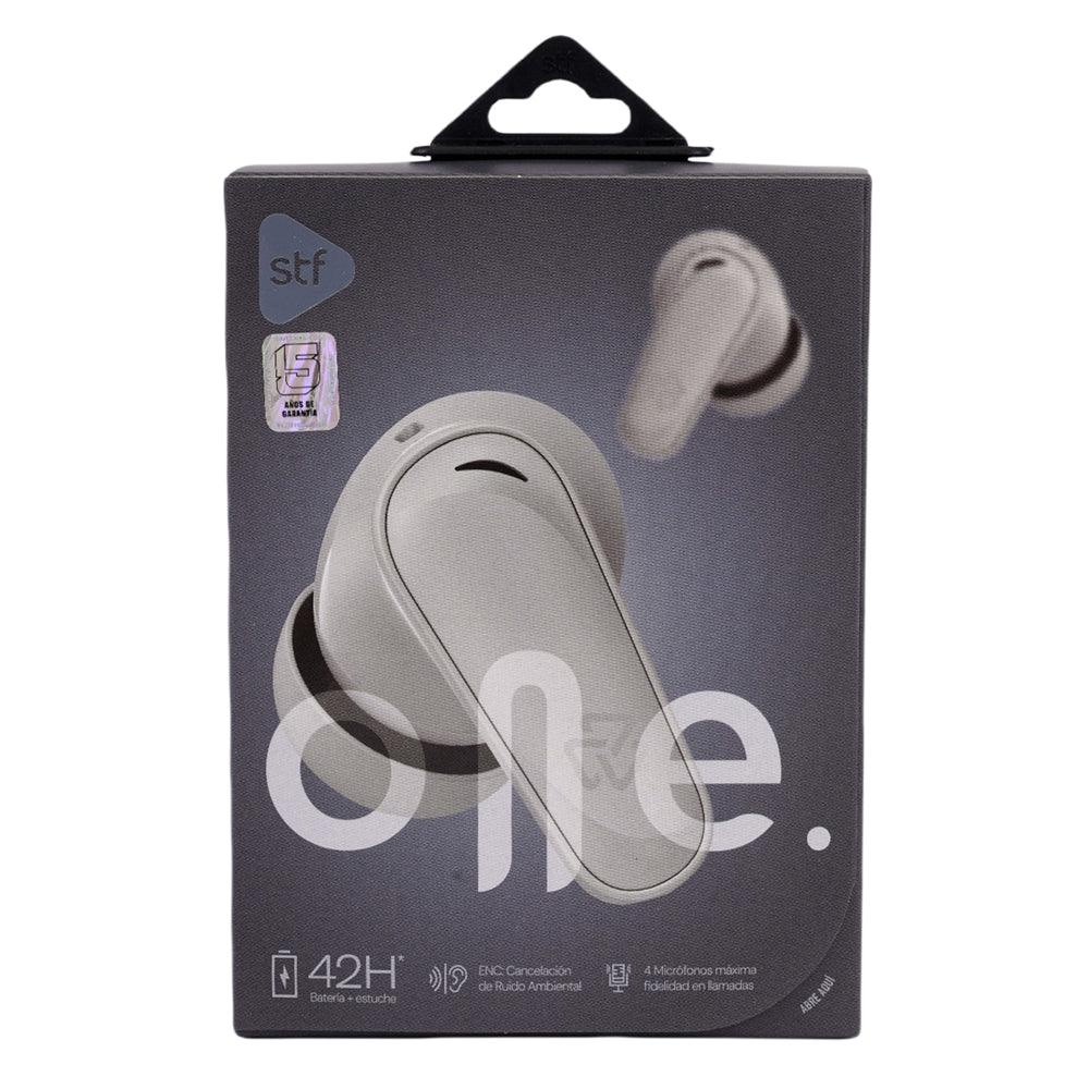 Audifonos Inalambricos Tws One STF 42hrs Uso ENC 4 Micrófonos Protección IPX4 Gris