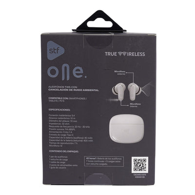 Audifonos Inalambricos Tws One STF 42hrs Uso ENC 4 Micrófonos Protección IPX4 Gris